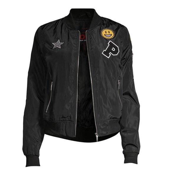 Emoji Button Bomber Jacket